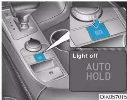 Light off AUTO HOLD OIK057015