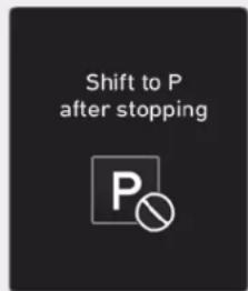 Shift to P after stopping
