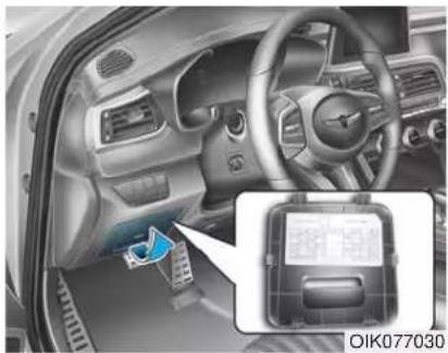 Genesis G70 (2020) - Fuse/Relay Panel Description Instrument panel fuse panel - 1