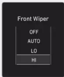 Front Wiper OFF AUTO LO HI