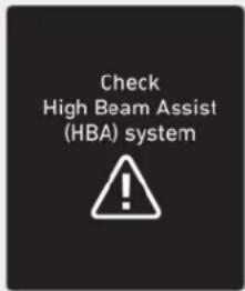 Check High Beam Assist (HBA) system