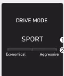 DRIVE MODE SPORT Economical Aggressive