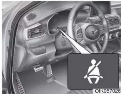 Genesis G70 (2020) - Seat Belt Warning Light - 1