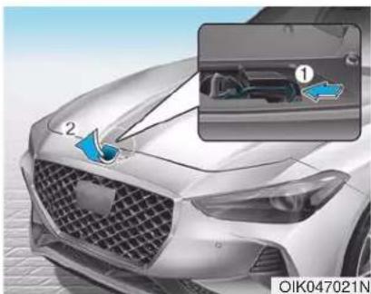 Genesis G70 (2020) - Opening the hood - 2
