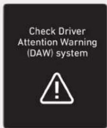 Check Driver Attention Warning (DAW) system