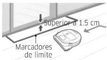 Superior à 1.5 cm Marcadores de limite