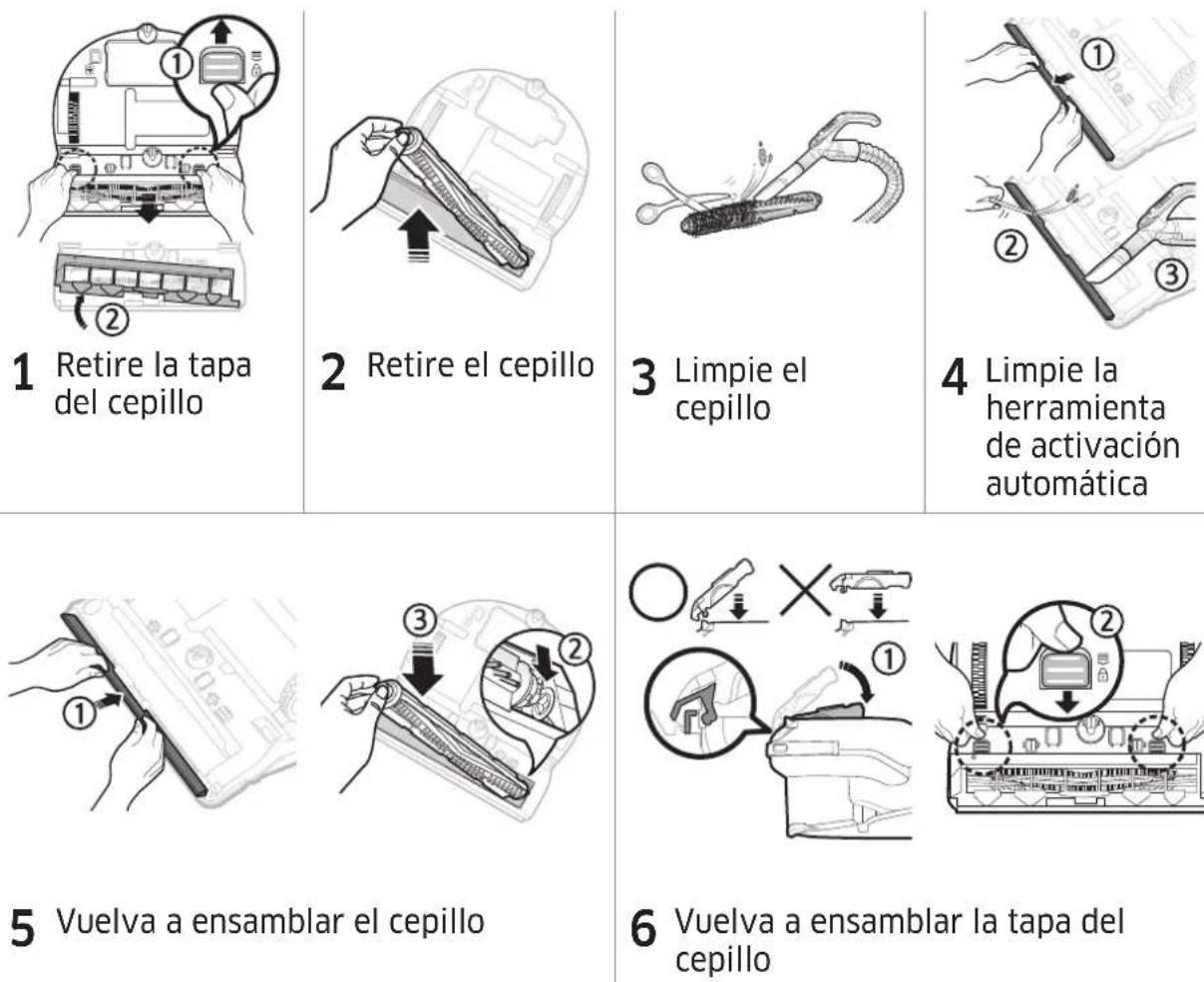 SAMSUNG SR10M7010UW - Limpieza del cepillo y de la herramienta de activación automática - 1
