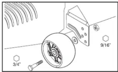 HUSQVARNA YTA22V46 - TO ADJUST GAUGE WHEELS (See Fig. 9) - 1