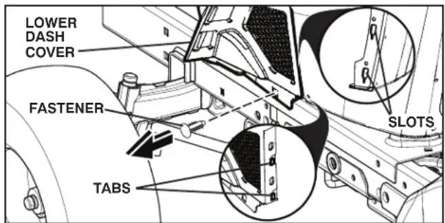 HUSQVARNA YTA22V46 - LOWER DASH COVER REMOVAL - 1