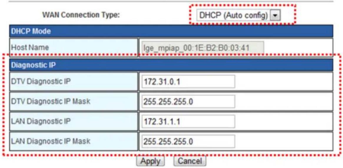 LG APB-10E - Wide Area Network (WAN) Settings - 1
