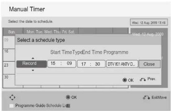 LG 37LD420N - Button Function in Record/Remind Setting Mode - 2