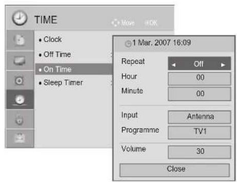 LG 32LD550N - AUTO ON/OFF TIME SETTING - 3