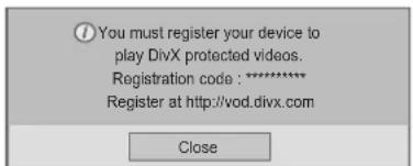 LG 50PK750N - DIVX REGISTRATION CODE - 5