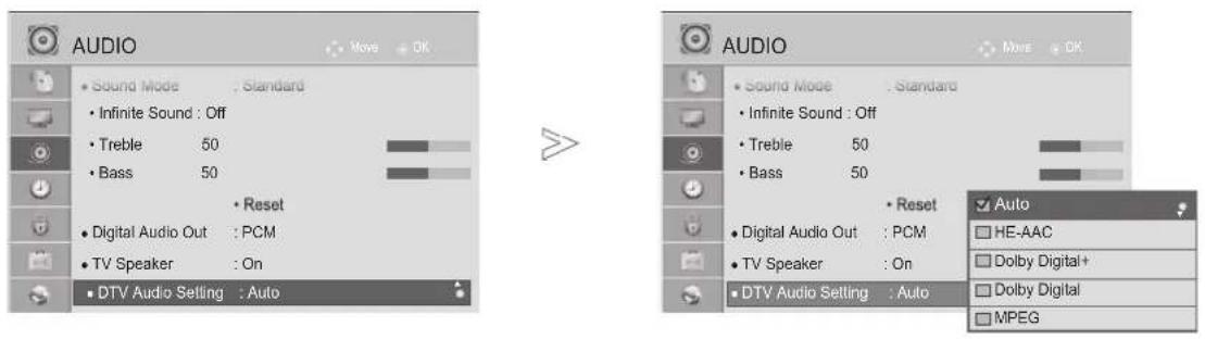 LG 50PK750N - DTV AUDIO SETTING (IN DIGITAL MODE ONLY) - 1
