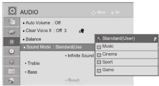 LG 50PK750N - SOUND SETTING ADJUSTMENT -USER MODE - 2