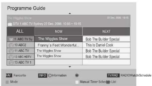 LG 50PK750N - BUTTON FUNCTION IN NOW/NEXT GUIDE MODE - 8