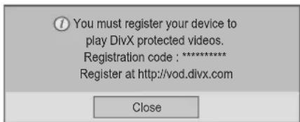 LG 50PA550T - DivX® VOD Registration - 1