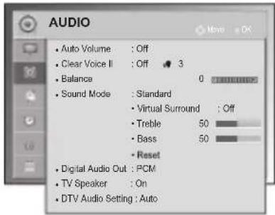 LG 50PA550T - AUDIO settings - 1