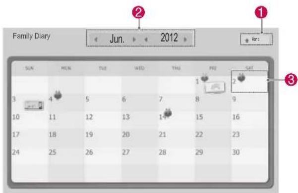 LG 50PA550T - Using Family Diary - 1