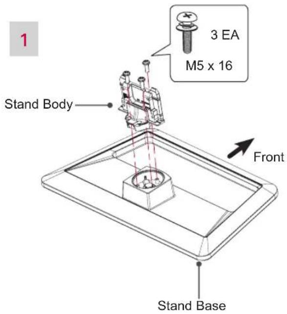 LG 50PA550T - Attaching the stand - 1