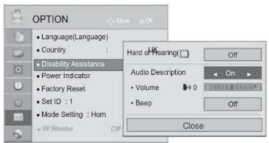 LG 42LX6900 - AUDIO DESCRIPTION (IN DIGITAL MODE ONLY) - 3