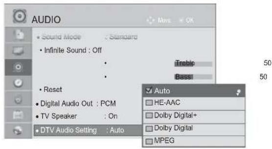 LG 42LX6900 - DTV AUDIO SETTING (IN DIGITAL MODE ONLY) - 2