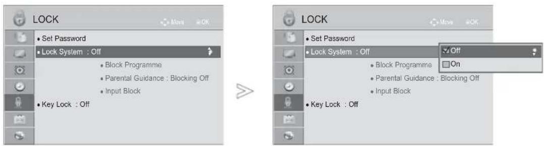 LG 42LX6900 - SET PASSWORD & LOCK SYSTEM - 1
