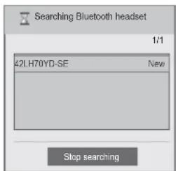 LG 42LX6900 - Connecting a new Bluetooth headset - 3