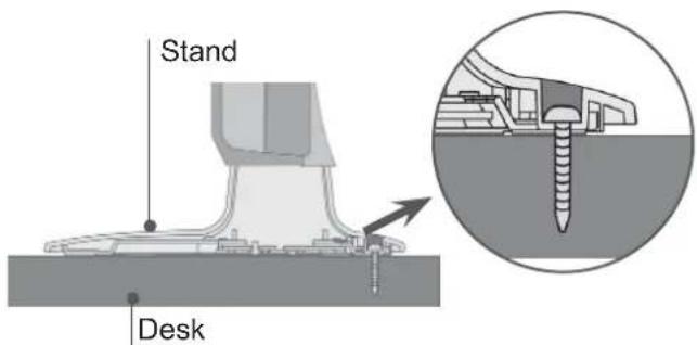 LG 42LX6900 - ATTACHING THE TV TO A DESK - 2