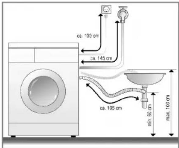 LG WD-80490NP - ■ Installation of drain hose - 3