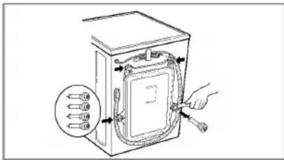 LG WD-80490NP - ■ Removing transit bolts - 3