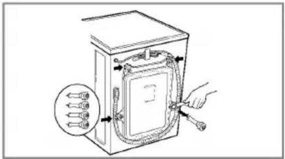 LG WD-1066LP - ■ Removing transit bolts - 3
