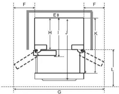 LG LM65BGSK - Dimensions and Clearances - 2
