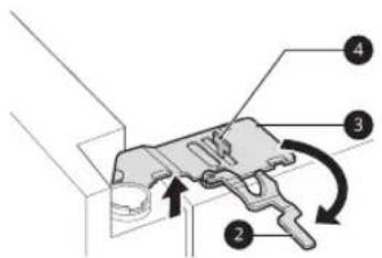 LG GC-L247KQDV - Rotate the hinge lever ② clockwise. Lift the top hinge ③ free of the hinge lever latch ④. - 1