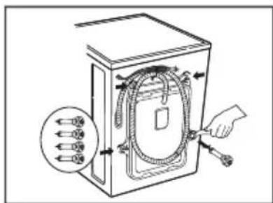 LG FHT1208ZNL - ■ Removing transit bolts - 2