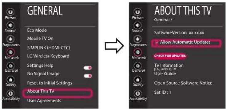 LG OLED55B8SSC - CHECK FOR UPDATES - 1