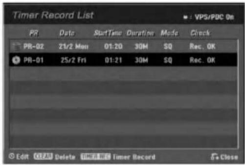 LG LH-RH7505SA - Checking Timer Recording Details - 1