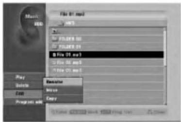 LG LH-RH7505SA - Audio CD and Music menu options - 1