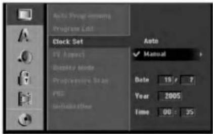 LG LH-RH7505SA - Manual Clock Set - 1