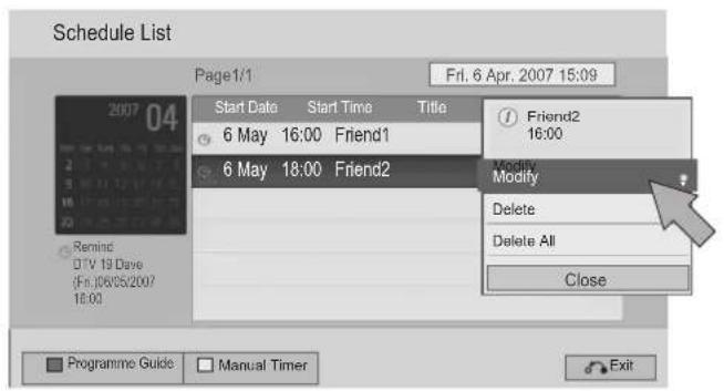 LG 55LX950N - SCHEDULE LIST - 1