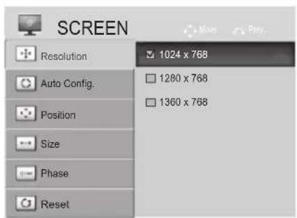 LG 55LX950N - Selecting Resolution - 3