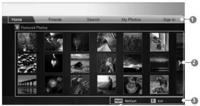 LG 55LX950N - Picasa Screen Components - 1