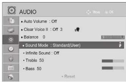 LG 55LX950N - SOUND SETTING ADJUSTMENT -USER MODE - 1