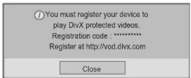 LG 55LX950N - DIVX REGISTRATION CODE - 5