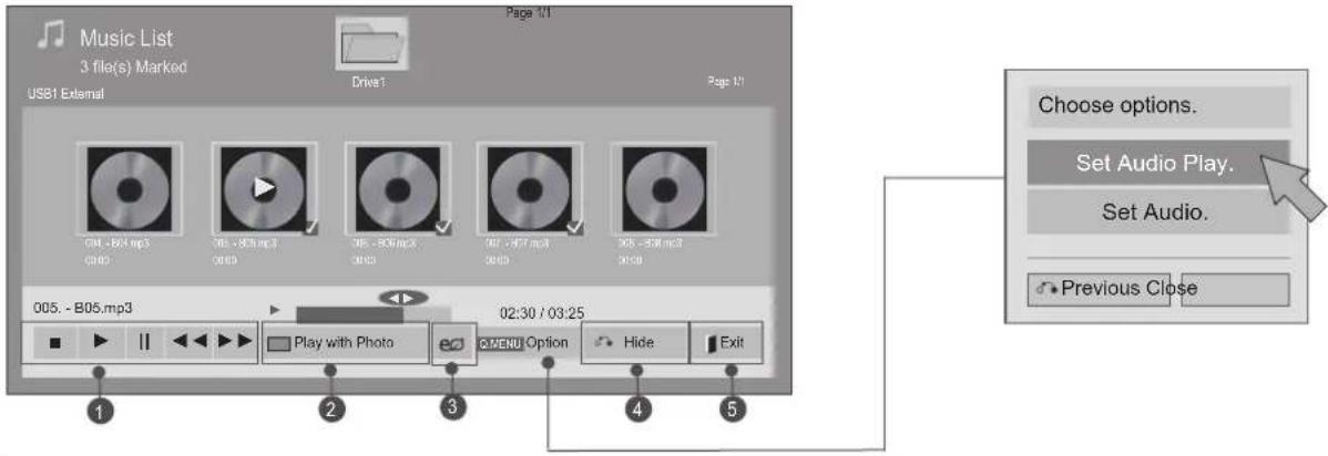 LG 55LX950N - ■ When selected music files are played - 3