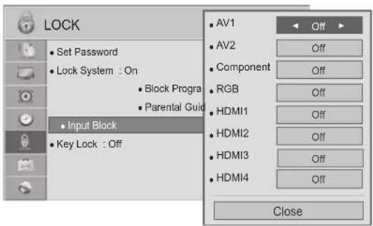 LG 55LX950N - EXTERNAL INPUT BLOCKING - 2