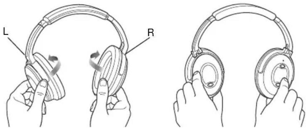 BOSE QuietComfort 2 - Folding the earcups for storage - 1