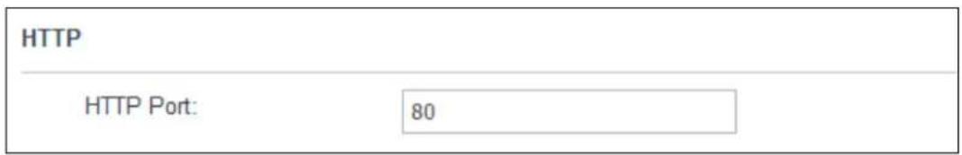 HTTP HTTP Port: 80