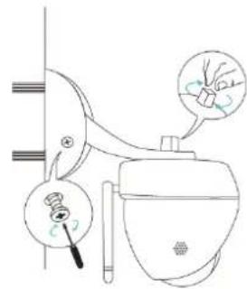 Diagram illustrating a medical procedure with labeled components and instructions for eye examination or surgical treatment.