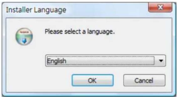 Installer Language Please select a language. English OK Cancel